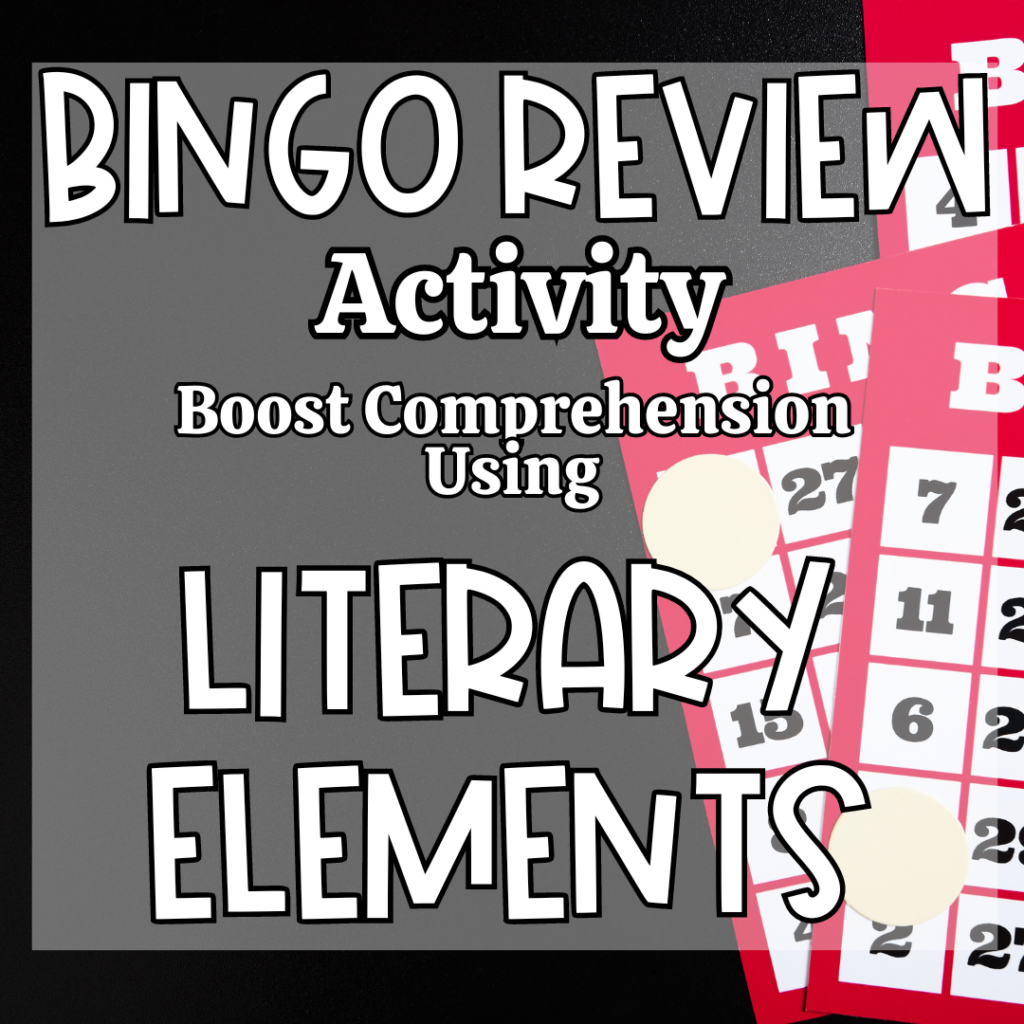 bingo review activity using literary elements