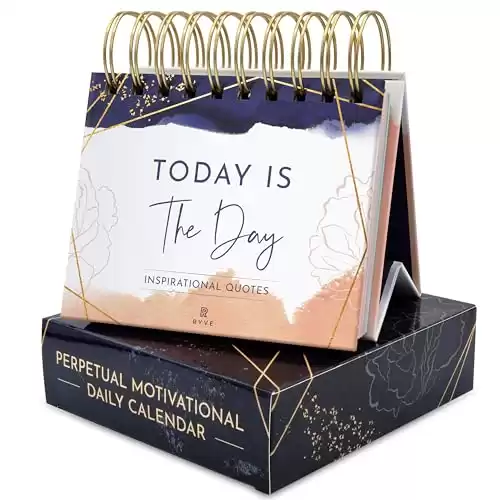 RYVE Daily Flip Calendar with Inspirational Quotes - Inspirational Desk Decor Gifts for Office