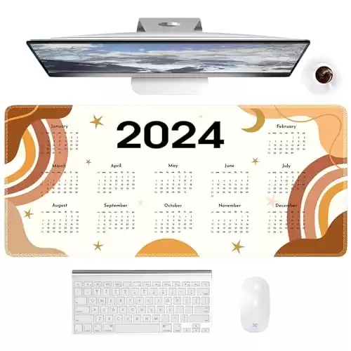 2024 Mouse Pad Calendar for Desk, Desk Pad Mat