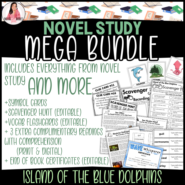 Island of the Blue Dolphins Mega Bundle Novel Study comprehensive ELA unit for grades 4-6