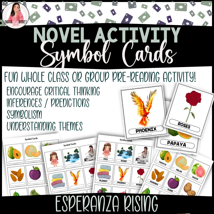 Novel Activity Symbol Cards, symbolism Esperanza Rising 4-6