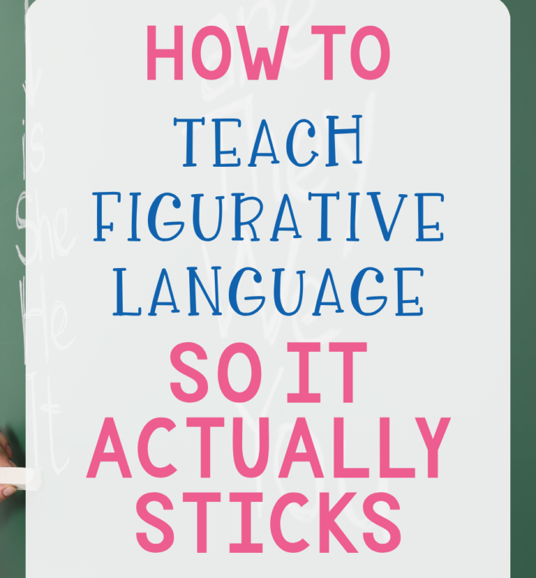 Teaching Figurative Language Pinterst blog pin for seasonal figurative language bundle