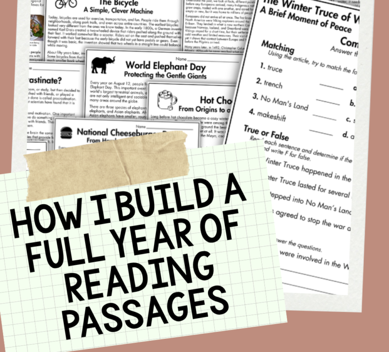 How I build a full year of reading passages