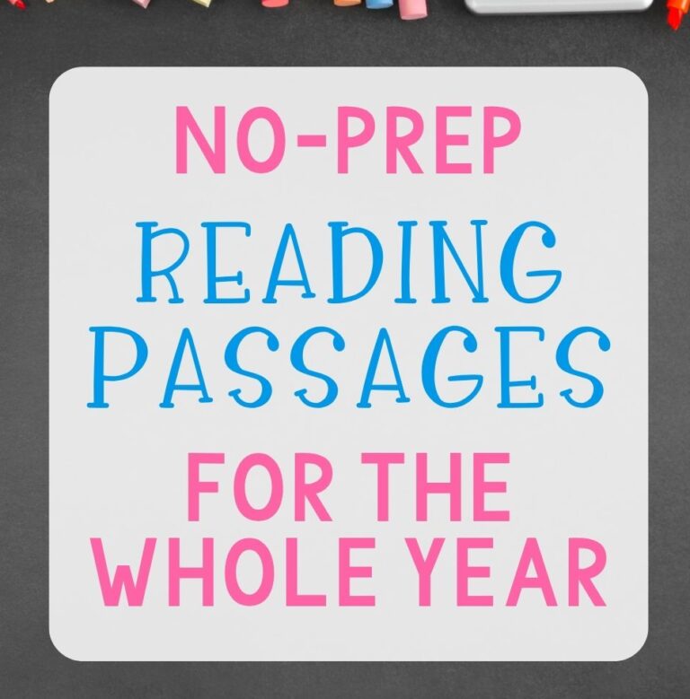 No prep reading passages for the whole year